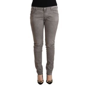 Acht Light Gray Washed Cotton Slim Fit Denim Women's Jeans